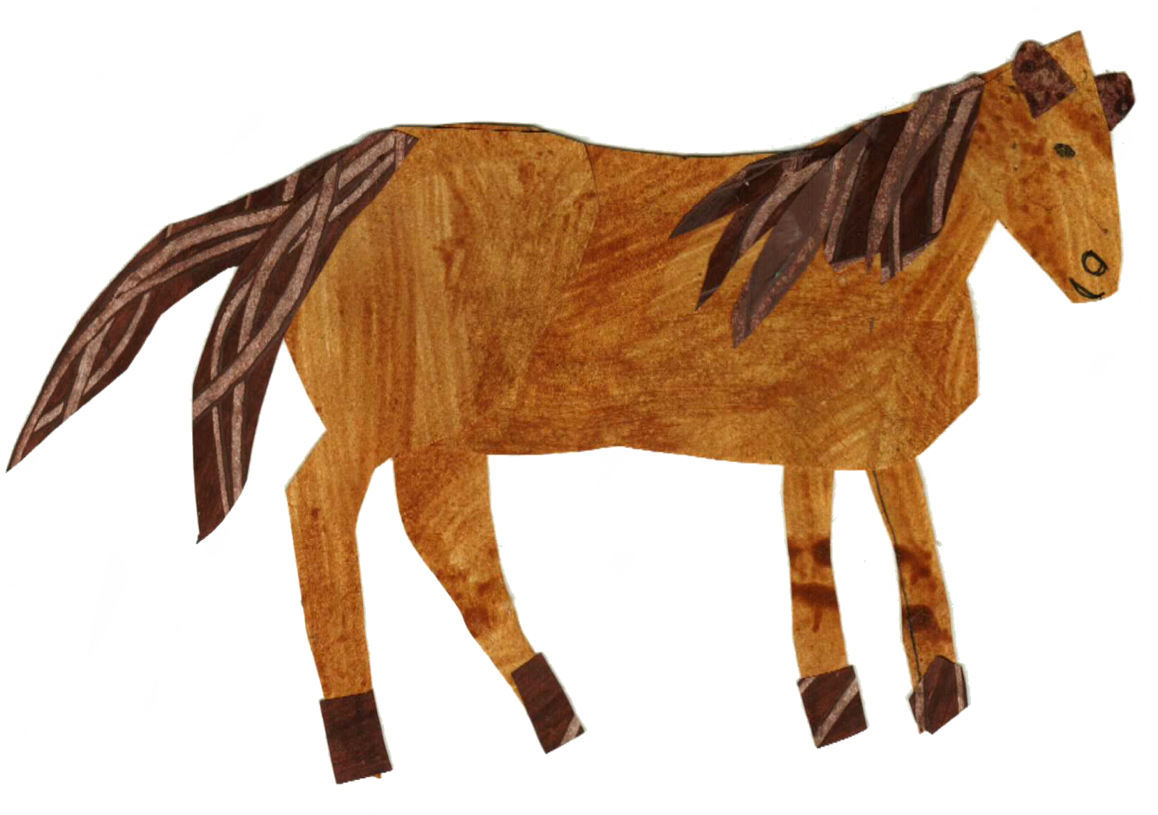 a green and purple beetle in collage form