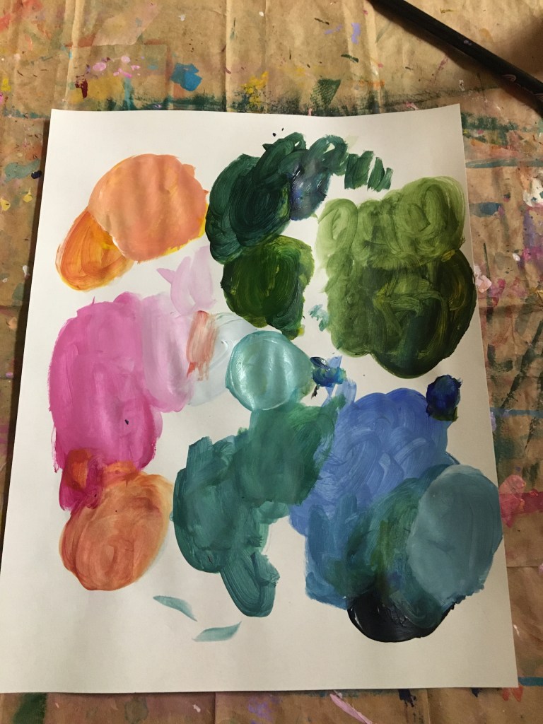 color scheme for a poster that reads de colores