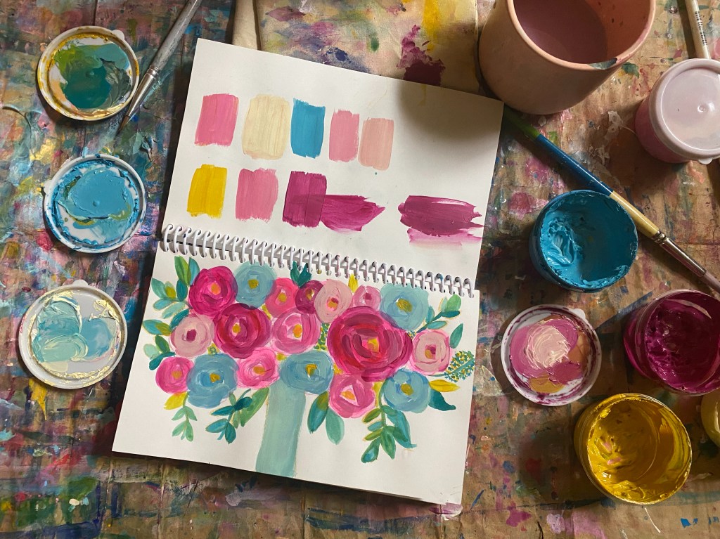 Pink Flowers and My Favorite Painting