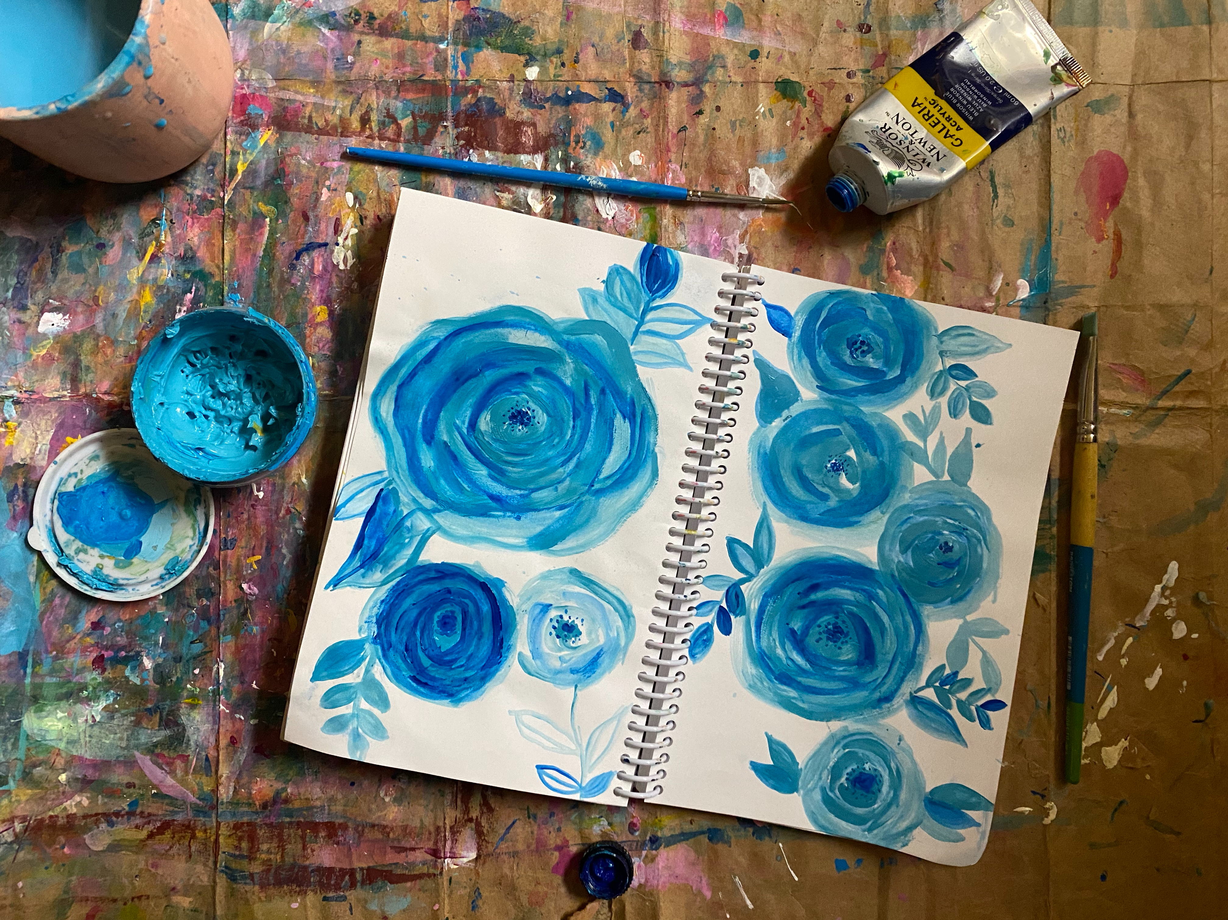 Blue Flowers Sprinkled With Faith
