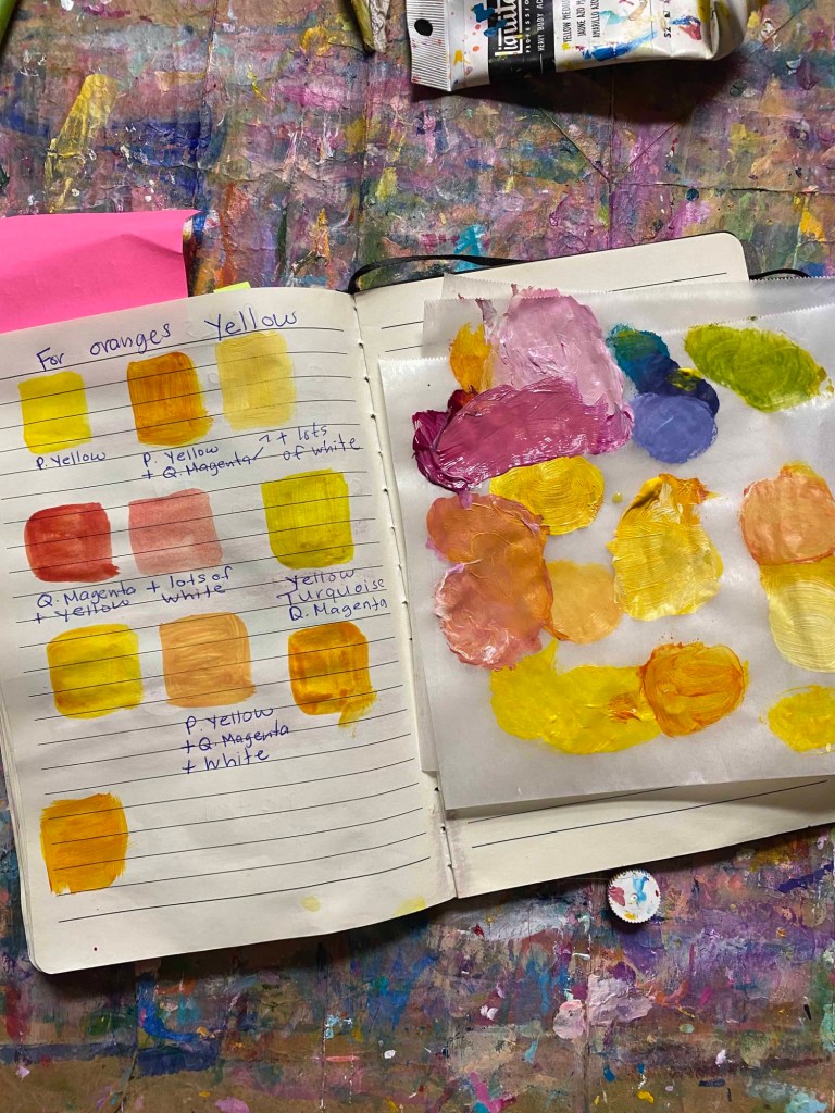 orange color swatches