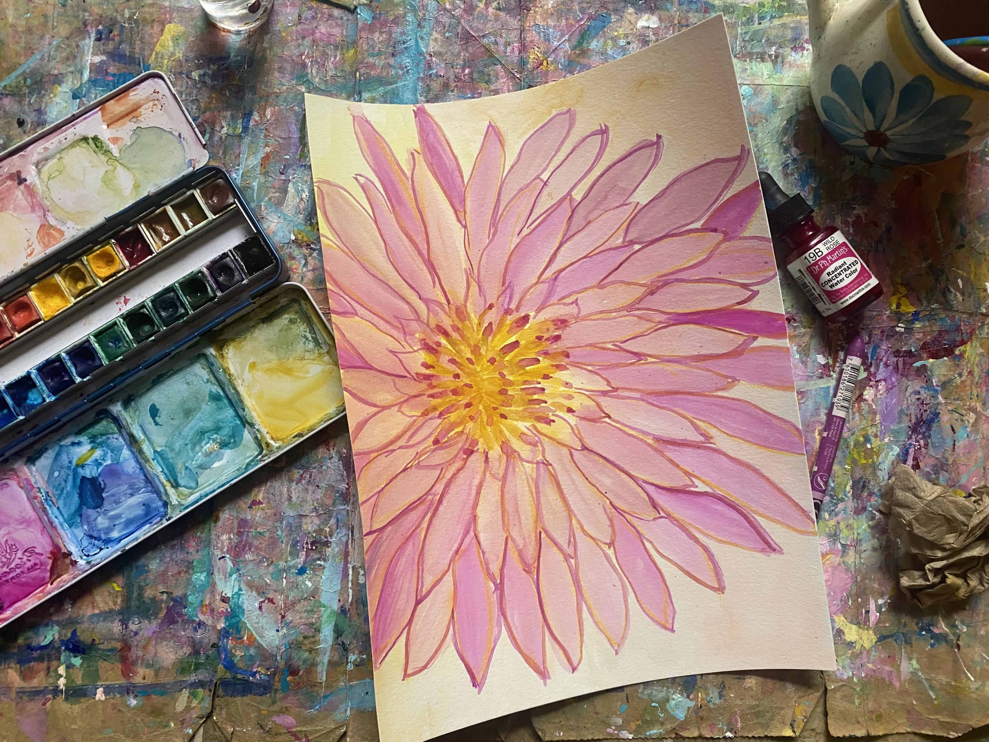 Embrace Your Inner Artist with Big Dahlia Paintings