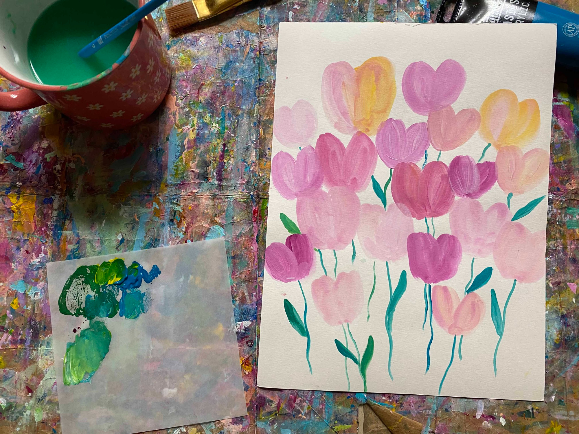 Easy Flower Painting: How to Paint Tulips