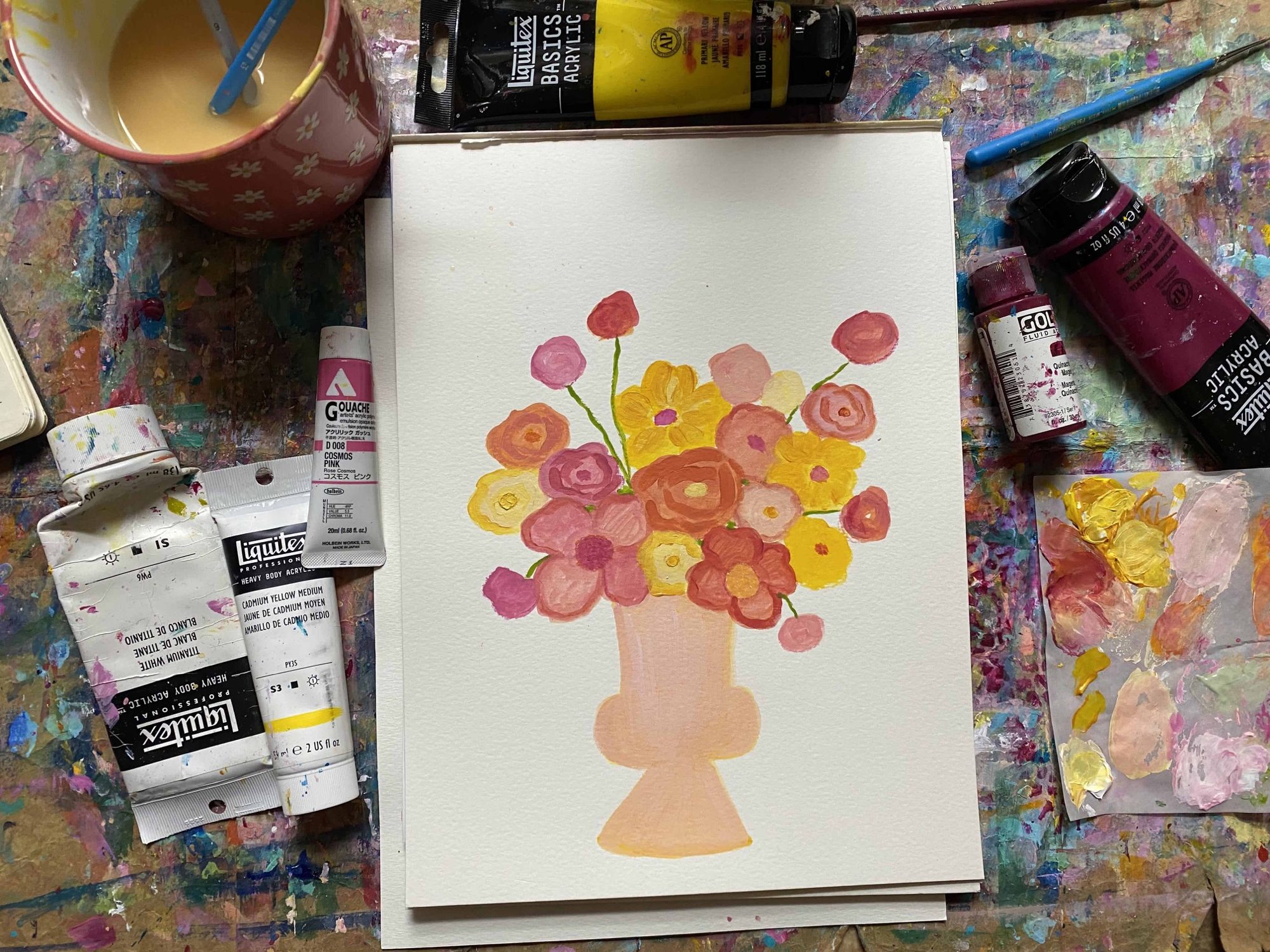 Mixing Yellow and Magenta: A Colorful Journey in Art