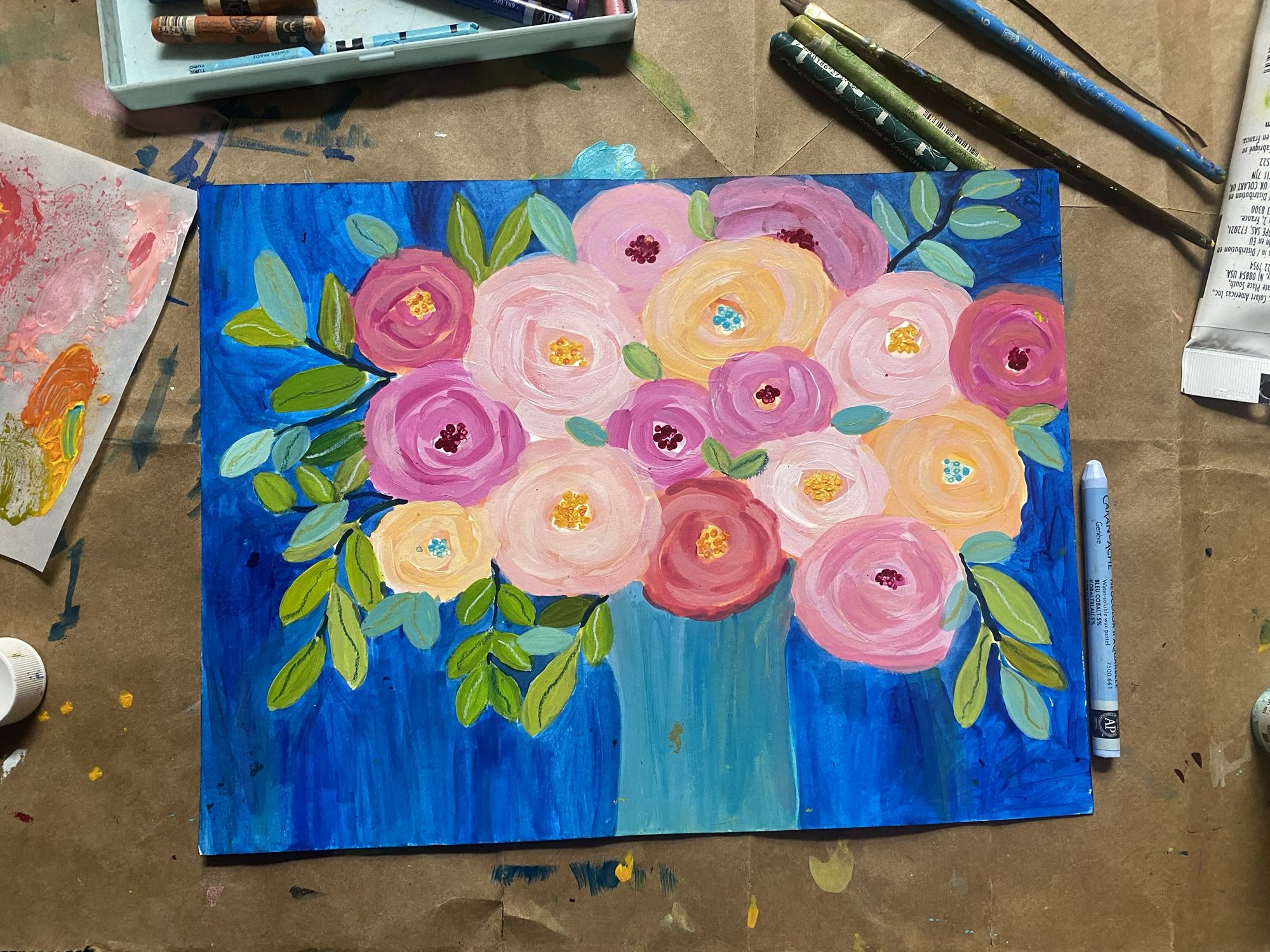 Paint a Dramatic Bouquet & Show Your Work