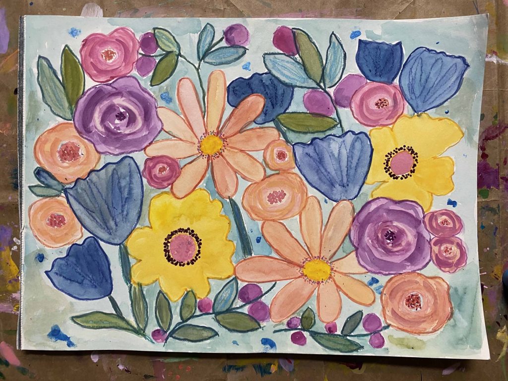 Painting Watercolor Florals on Larger&nbsp;Paper