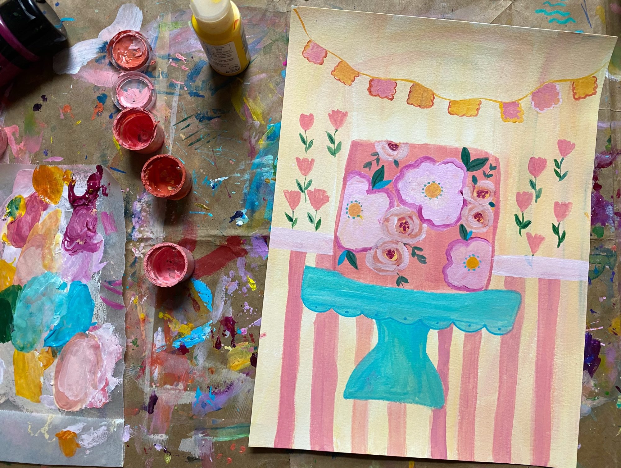 Painting a Pink Cake!