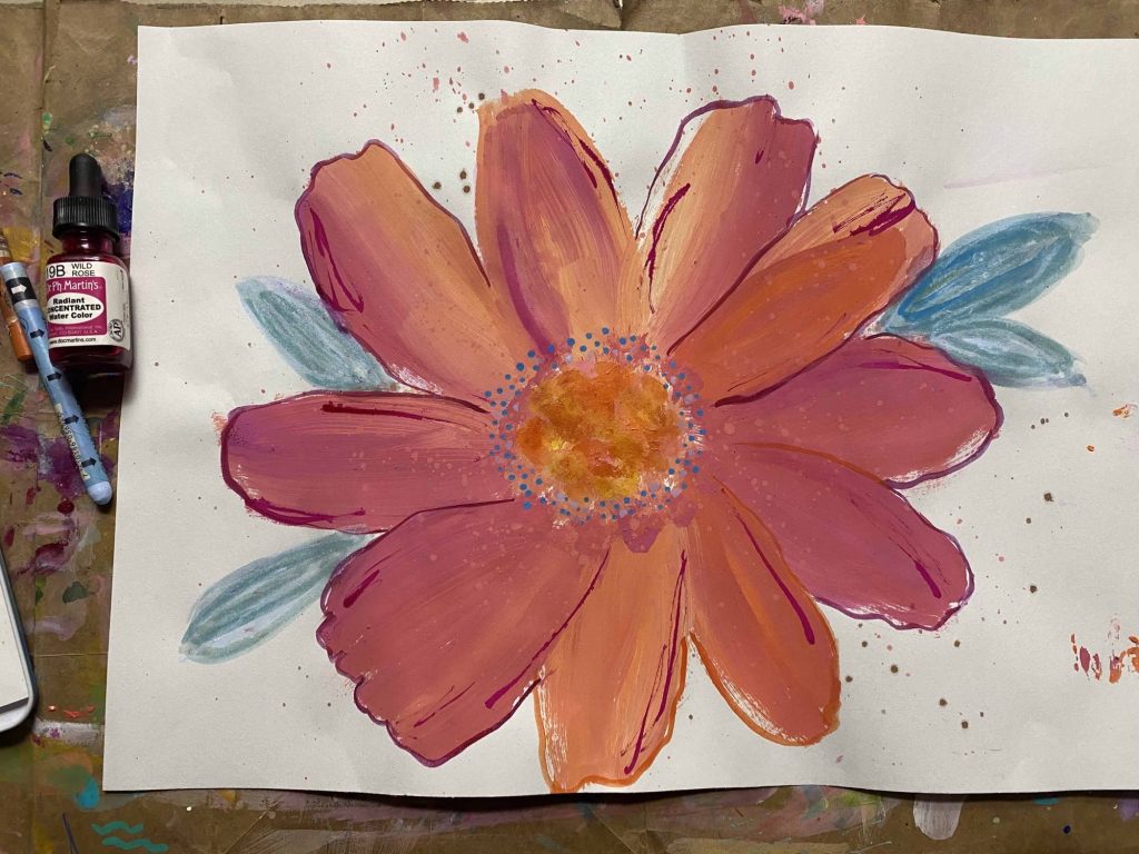 Big Beautiful Coral Flower (Georgia&nbsp;O’Keefe)