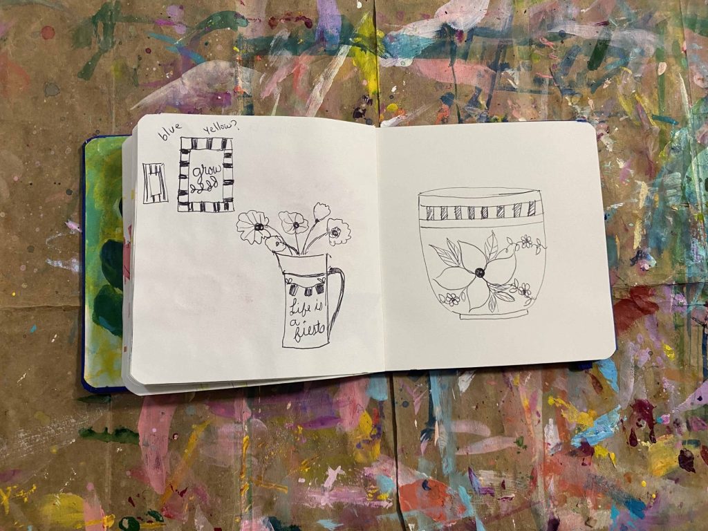 Anthropologie Inspired Flower Sketches