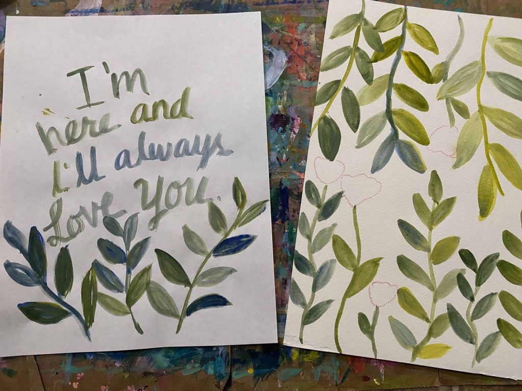 Nature Botanical Inspired Quote and Botanical Leaves Art